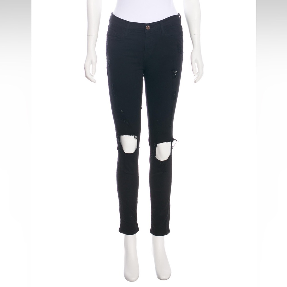 FRAME denim black mid rise skinny jeans - size 27